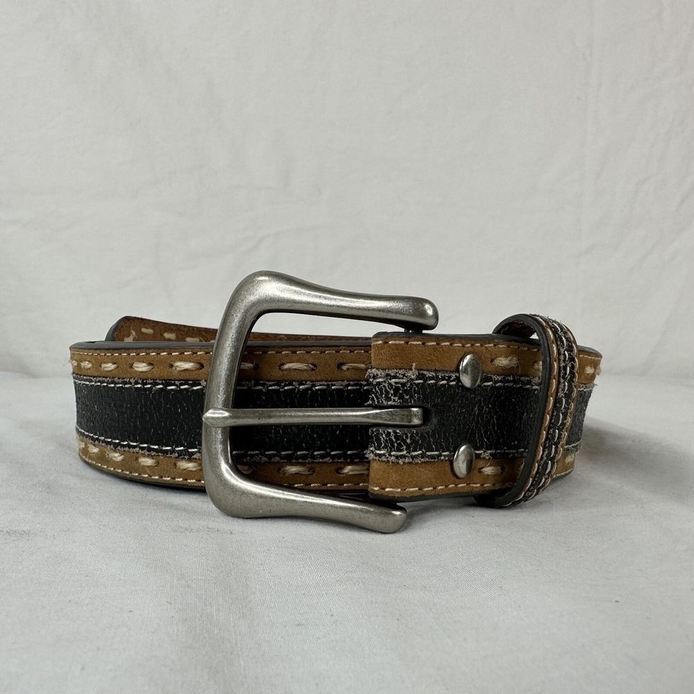 DBL Barrel Mens Fine Genuine Leather Goods Belt Brown Black Casual Adjustable 46